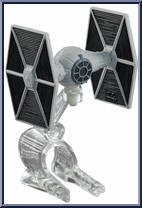 TIE Fighter (Rebels) from Star Wars - Hot Wheels Starships - Black Card / White Letters manufactured by Mattel [Loose]